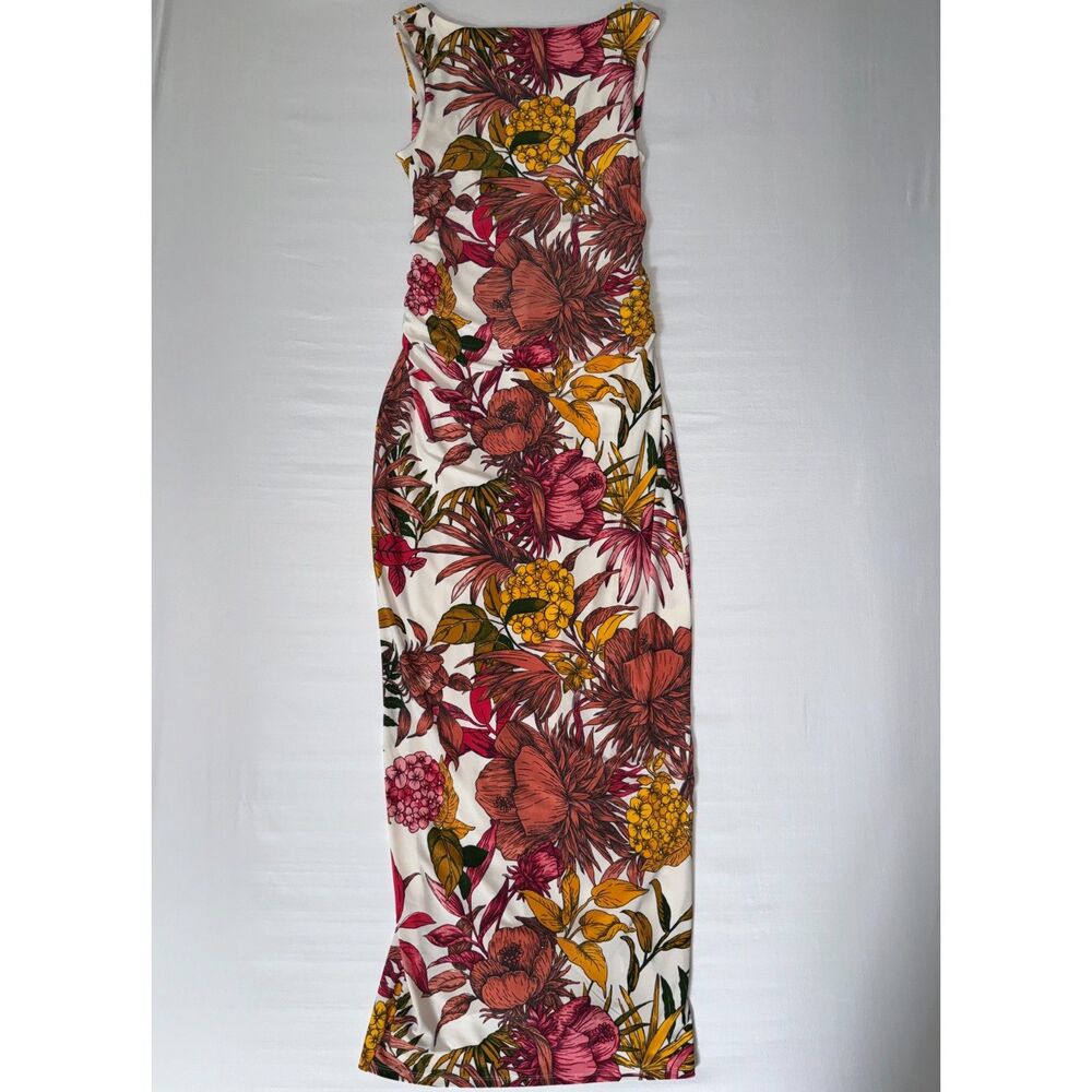 Express Floral Tropical Open-Back Dress | Size Small